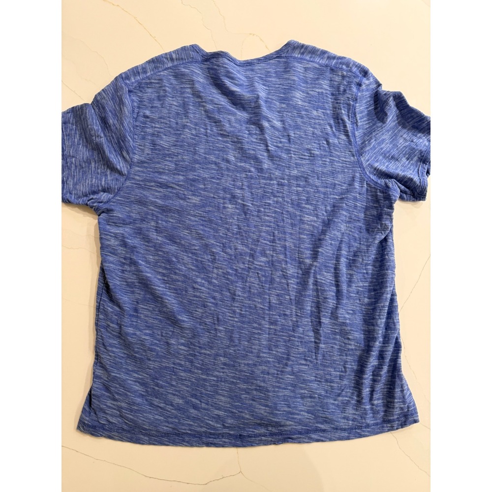 INC International‎ Concepts V Neck Blue Heathered Short Sleeve T Women's XXL